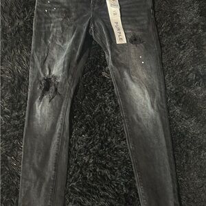 Black purple Jeans